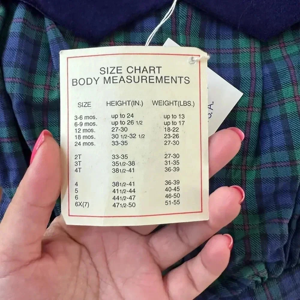 Vintage Good Lad‎ Long Sleeve Green Plaid Vest Pant One Piece Deadstock